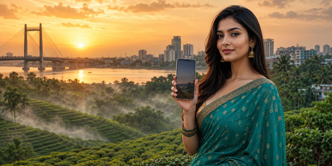 খুলনায় চা বাগানে মোবাইলে hot 18 ইন্টারফেস ব্যবহার